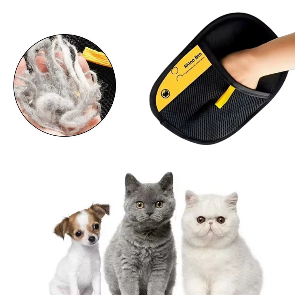 Hair Removal Gloves Double-Sided Pet Hair Removal Gloves Pet Hair Remover Gentle Pet Gloves for for Cats Upholstery Carpet