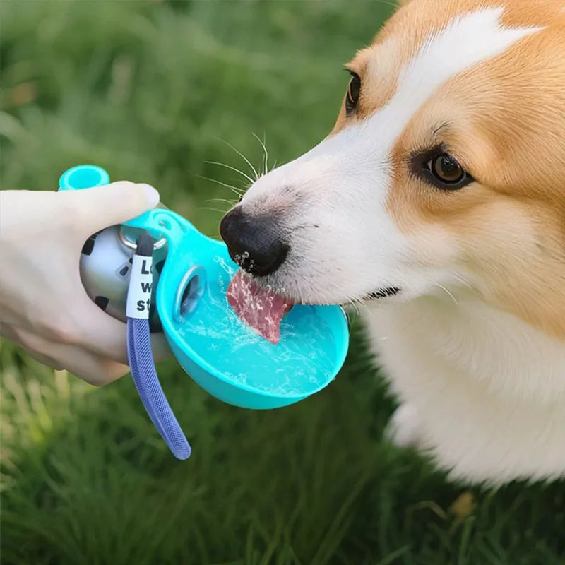 Portable Dog Water Bottle Foldable Pet Travel Cup Outdoor Walking Dog Travel Water Bottle-Stainless Steel Bottle & Silicone Bowl