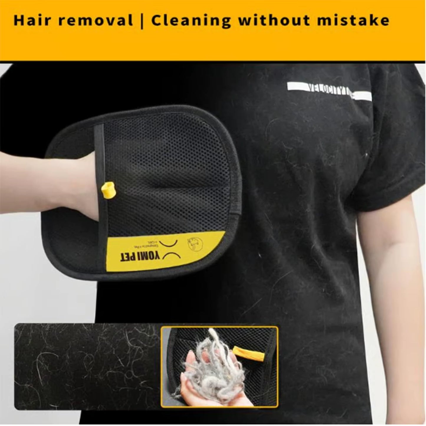 Hair Removal Gloves Double-Sided Pet Hair Removal Gloves Pet Hair Remover Gentle Pet Gloves for for Cats Upholstery Carpet